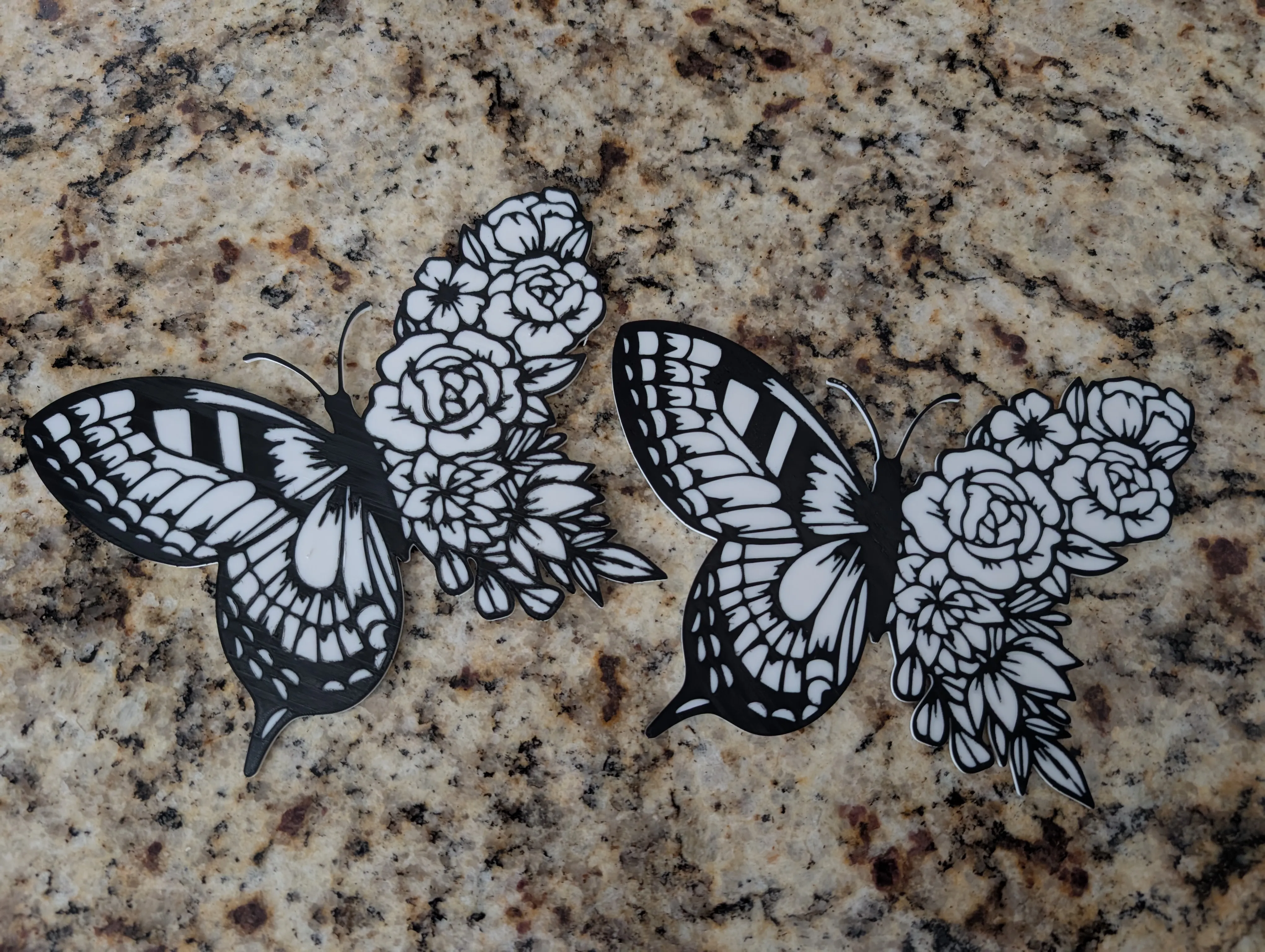 A 3D printed butterflies diy craft paint your own