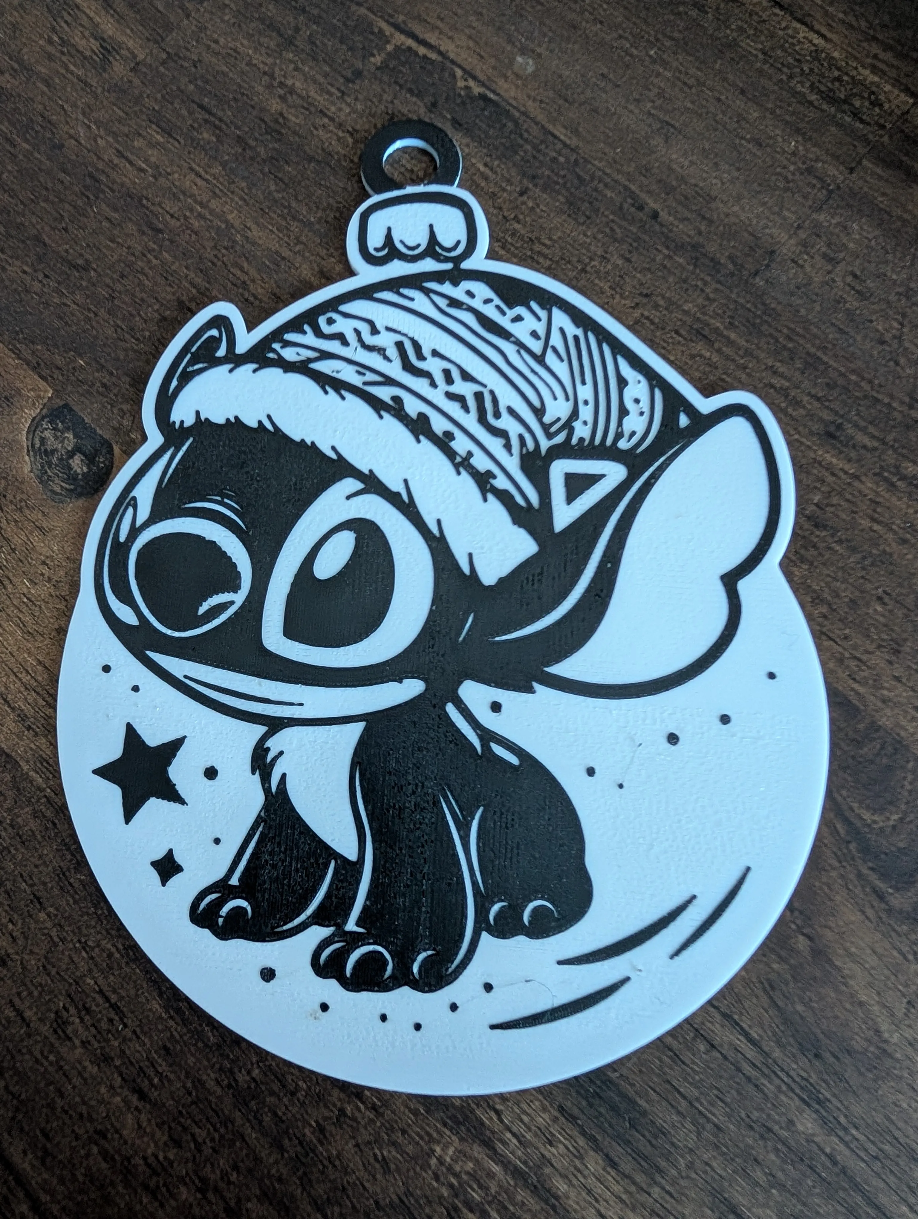 A 3D printed stitch christmas ornament diy craft
