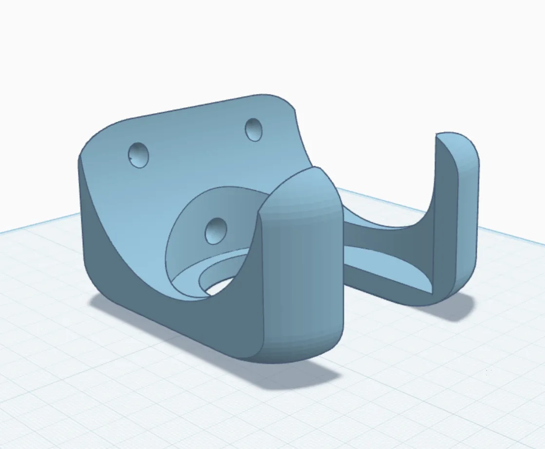A rendered model of the 2-way speaker bracket design