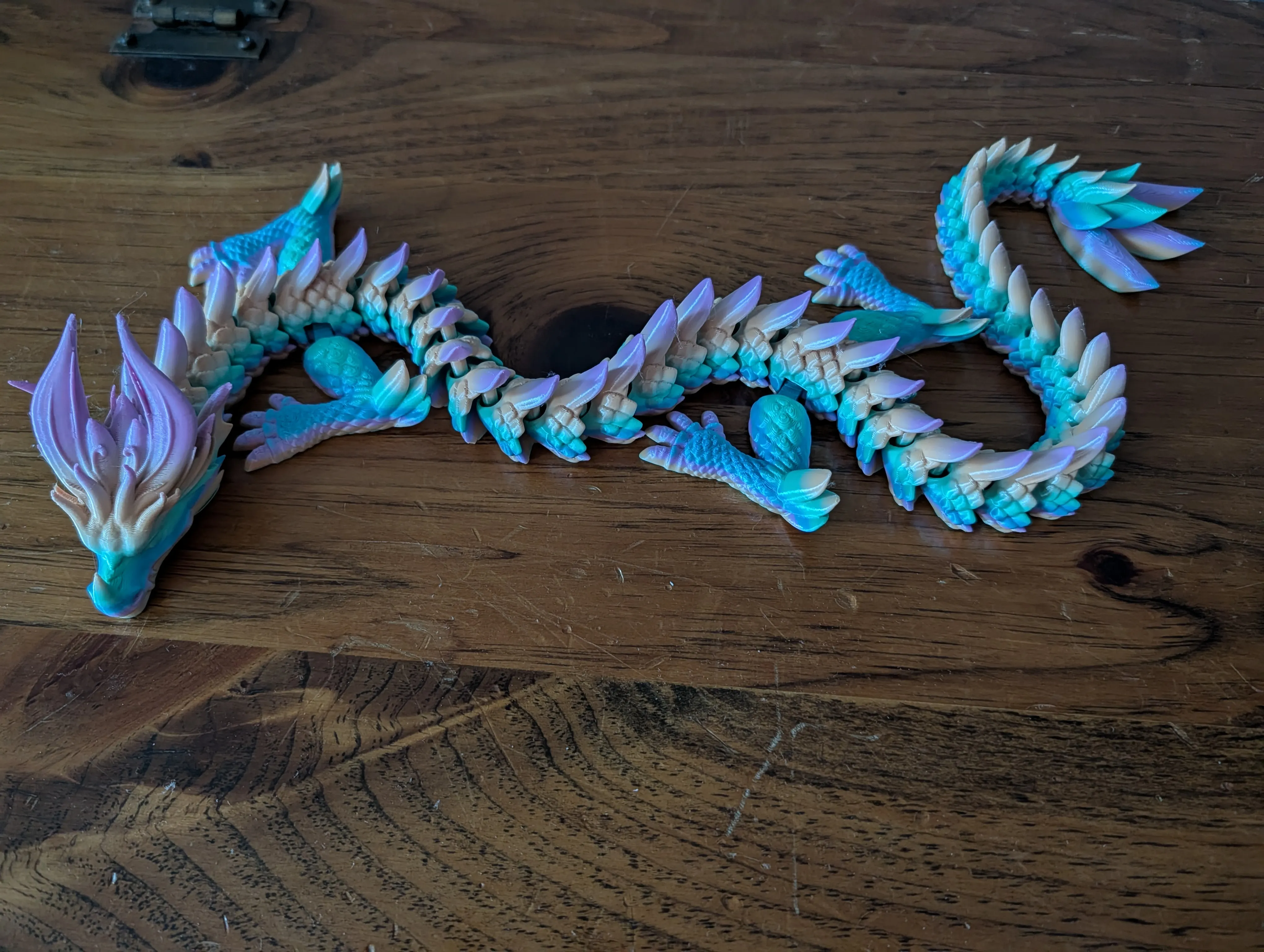 A 3D printed 25in dragon rainbow