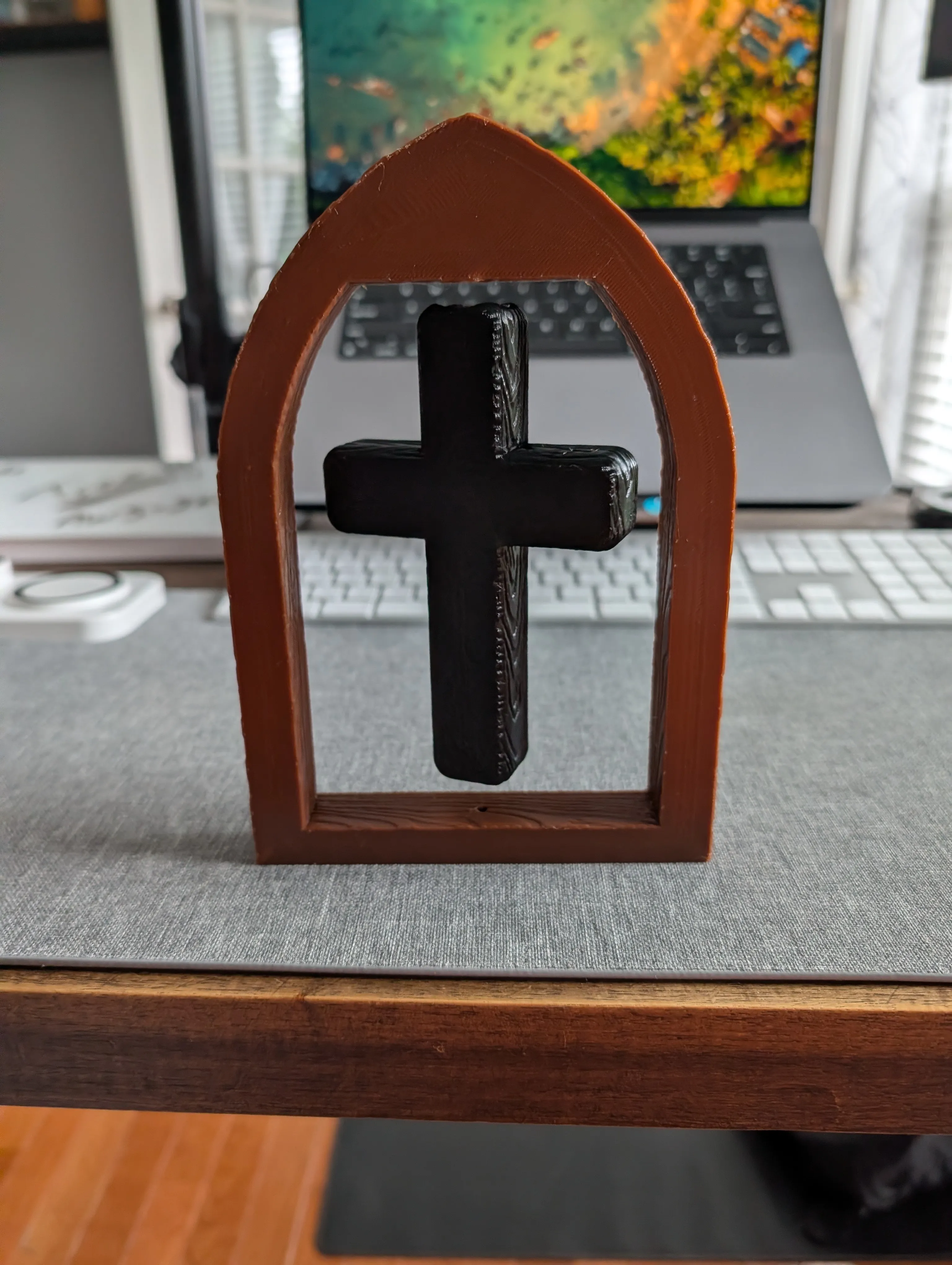A 3D printed floating cross