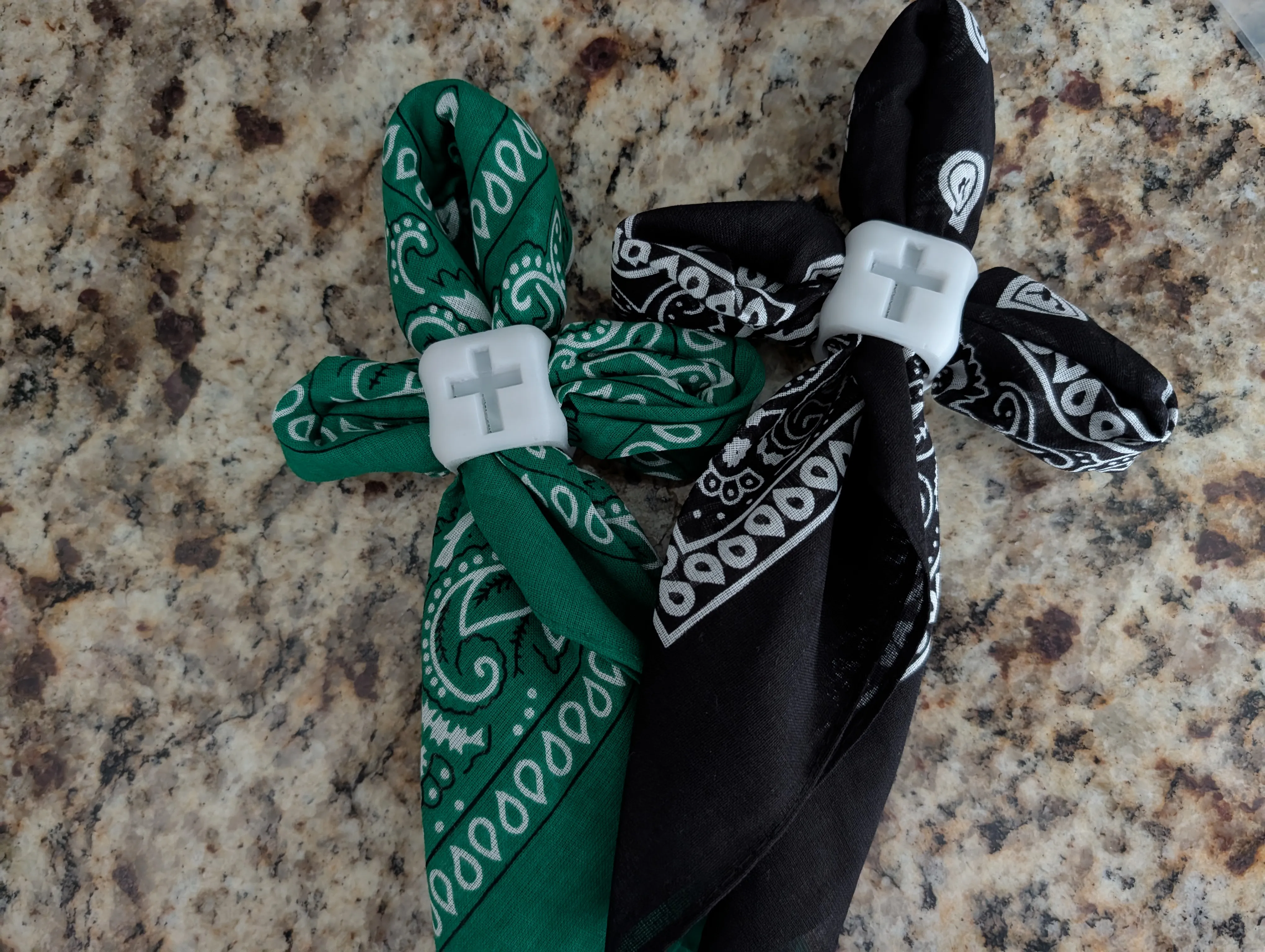 A 3D printed insulated bandana cross back