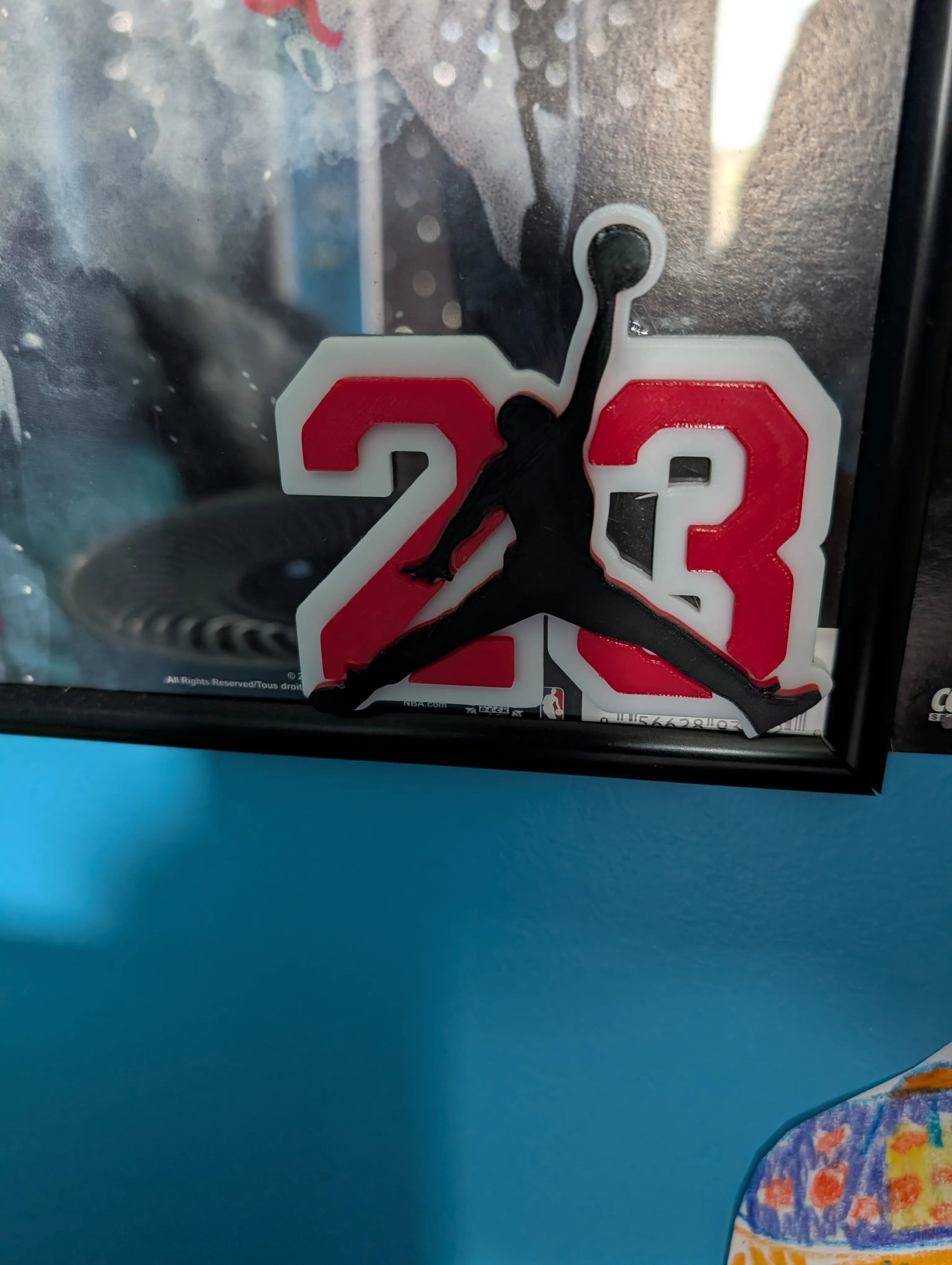 A 3D printed jordan jumpman 23