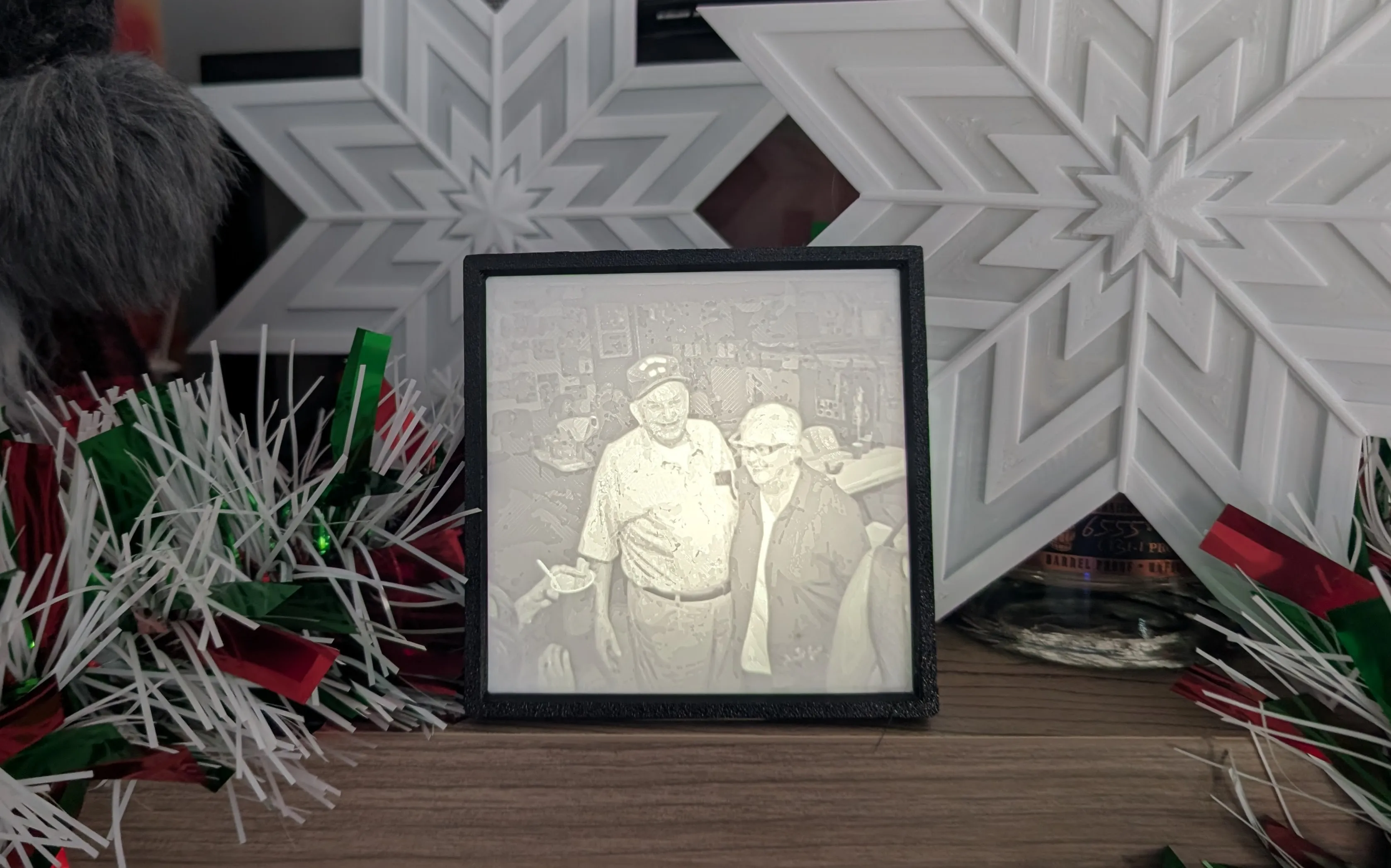 A 3D printed lithophane