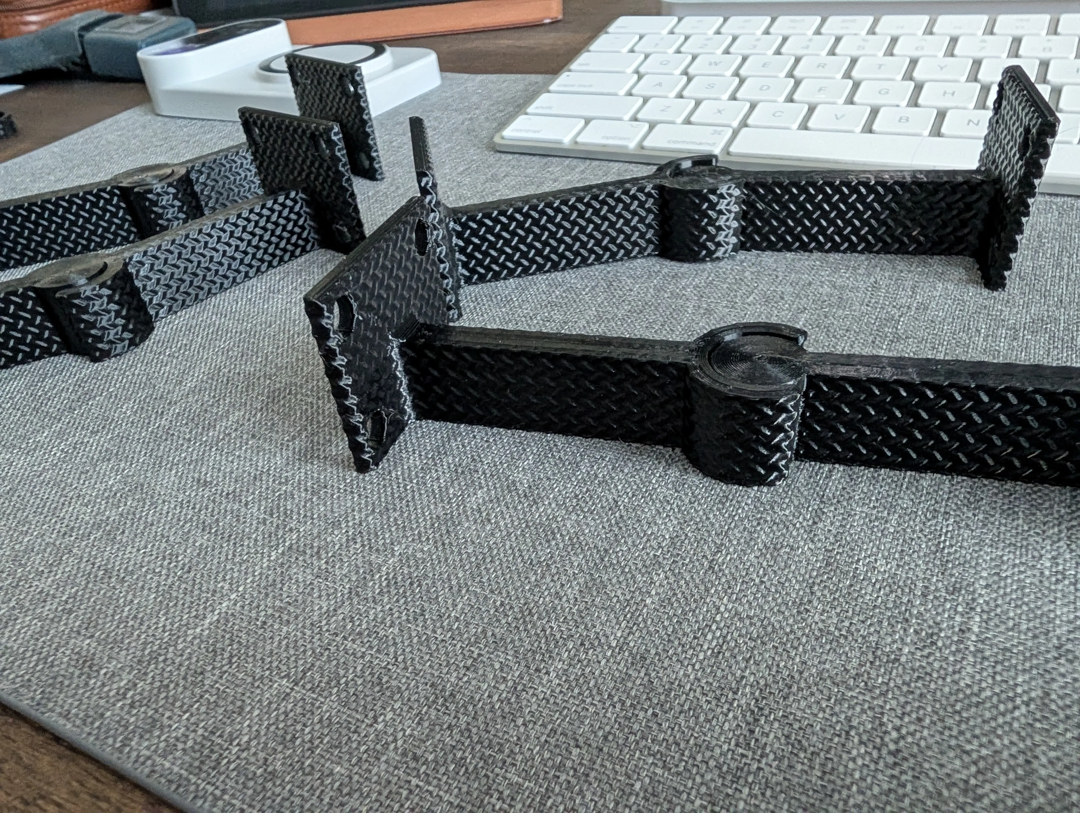 A 3D printed shed door catch diamond plate