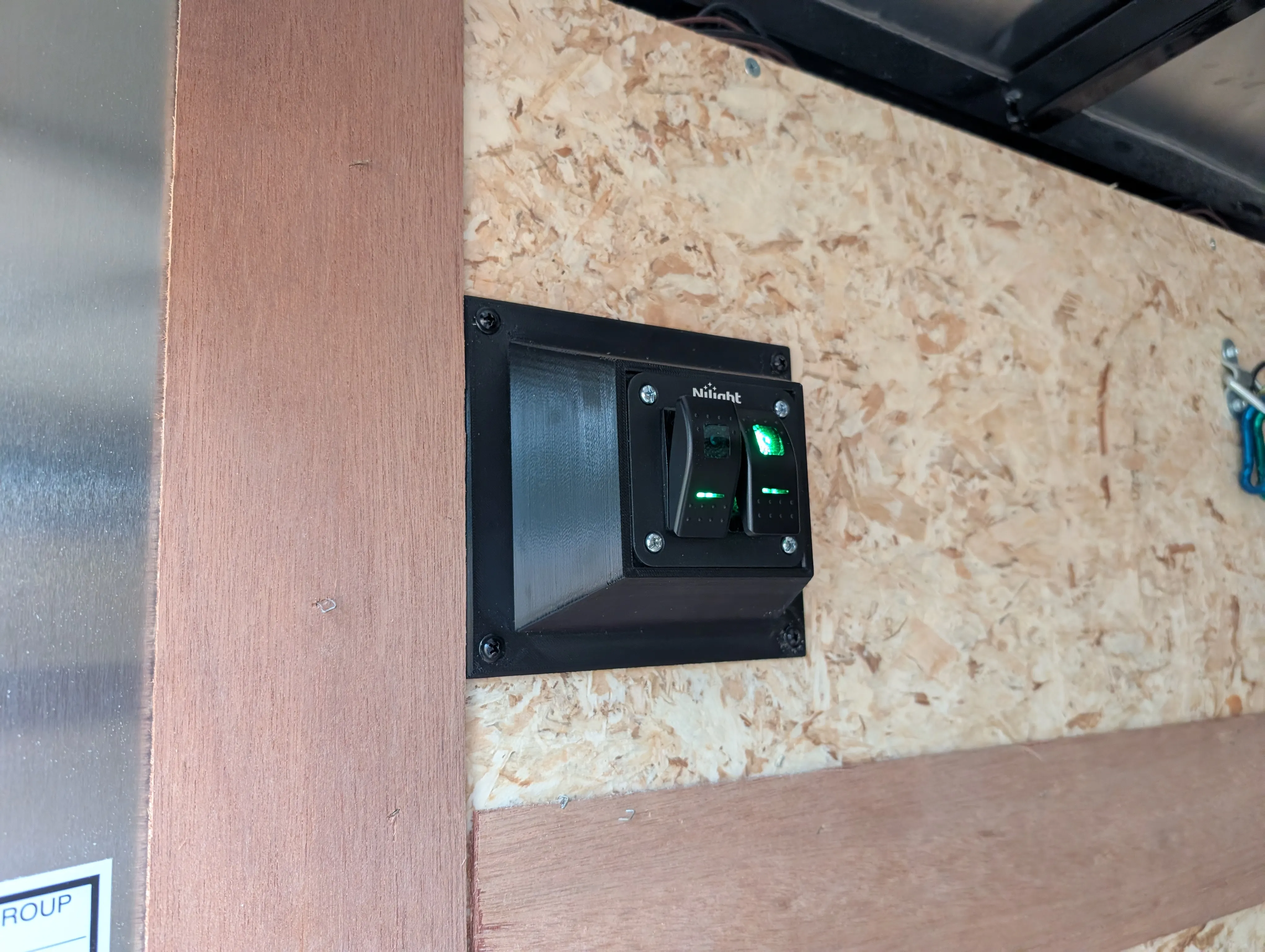 A 3D printed trailer light controller panel